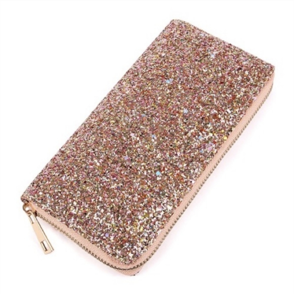 1 Left! Beautiful Rose Gold Sparkly Wallet - Picture 3 of 8